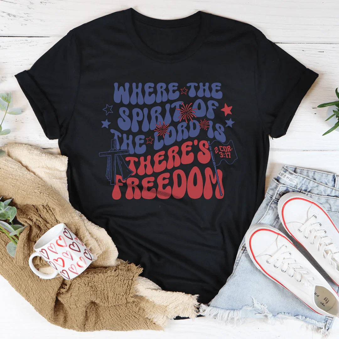 Where The Spirit Of Lord Is There's Freedom Tee product image 3