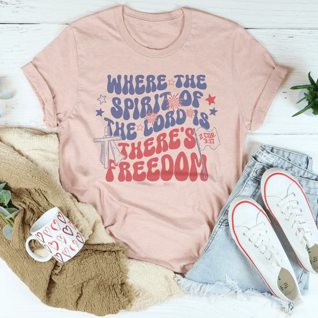 Where The Spirit Of Lord Is There's Freedom Tee product image 4