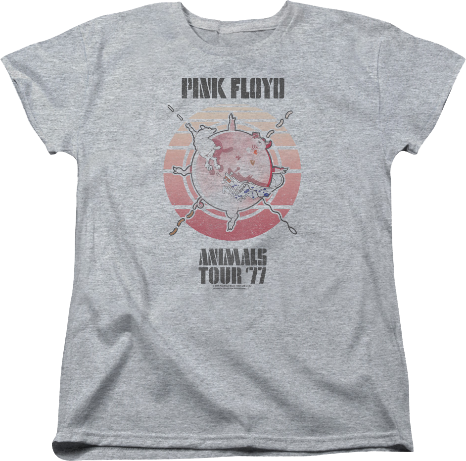 Womens Animals Tour 1977 Pink Floyd Shirt product image 1