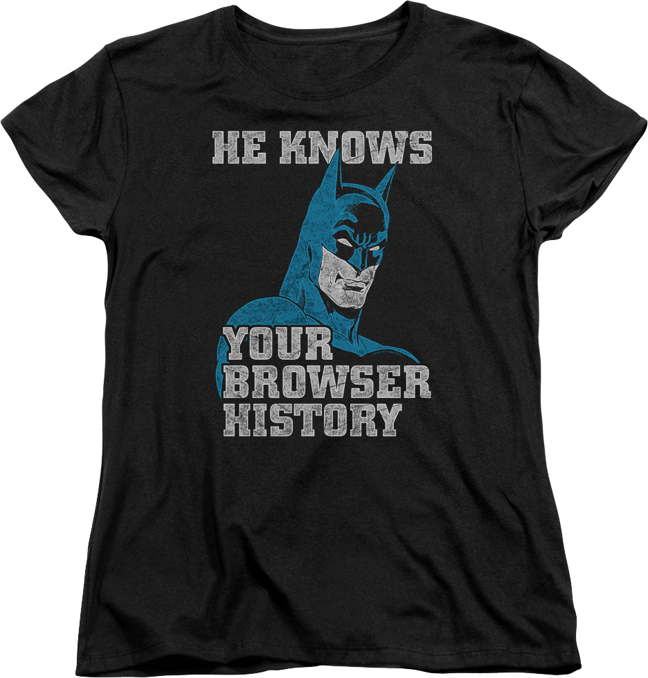 Womens Browser History Batman Shirt product image 1