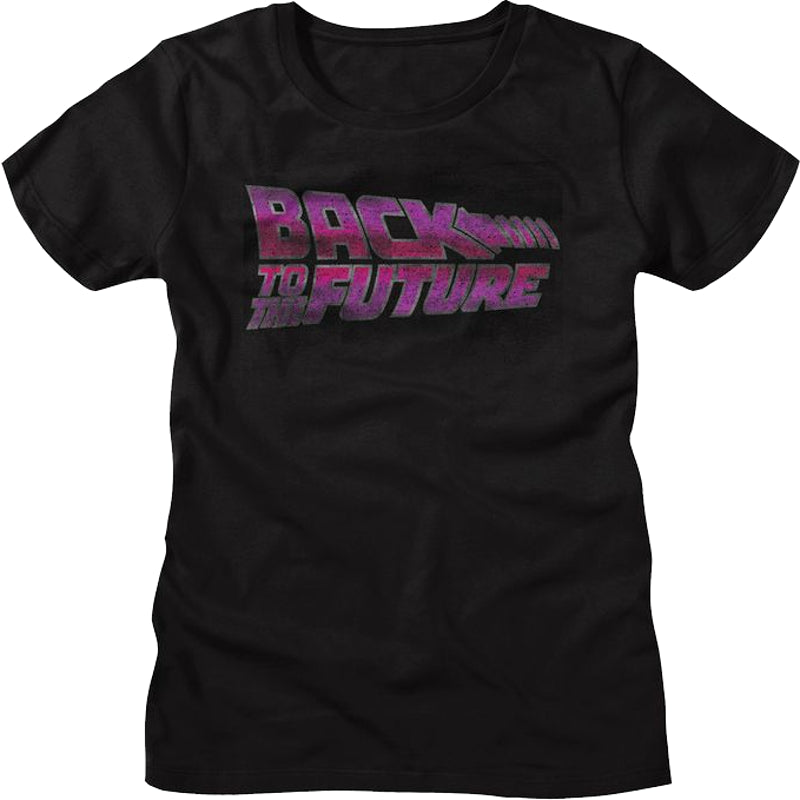 Womens Distressed Logo Back To The Future Shirt product image 1