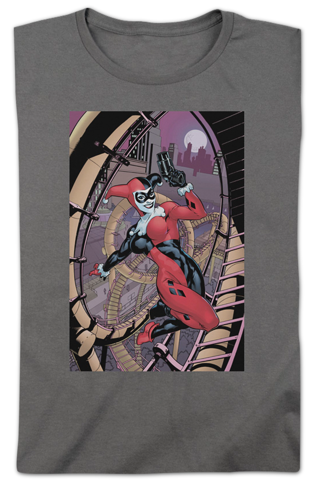Womens Harley Quinn Roller Coaster Of Love DC Comics Shirt product image 2