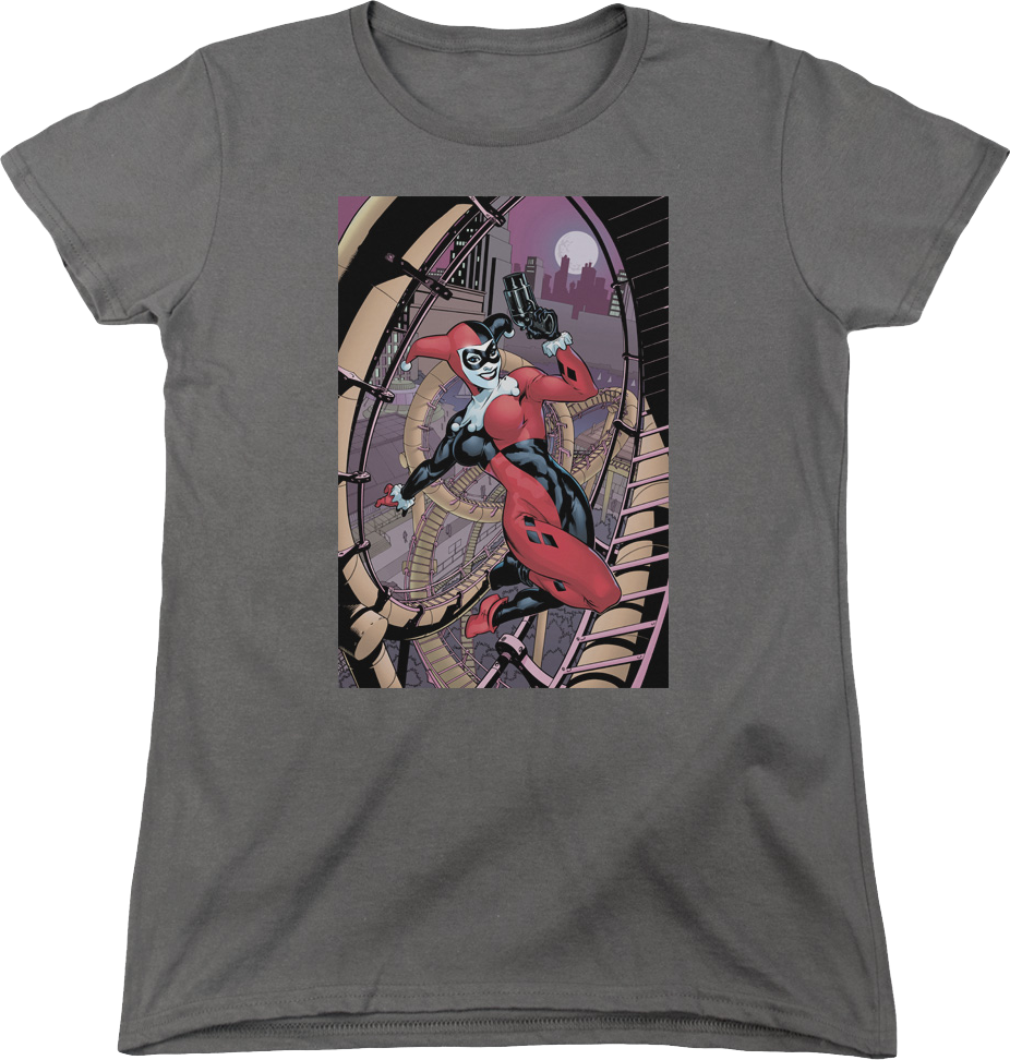 Womens Harley Quinn Roller Coaster Of Love DC Comics Shirt product image 1