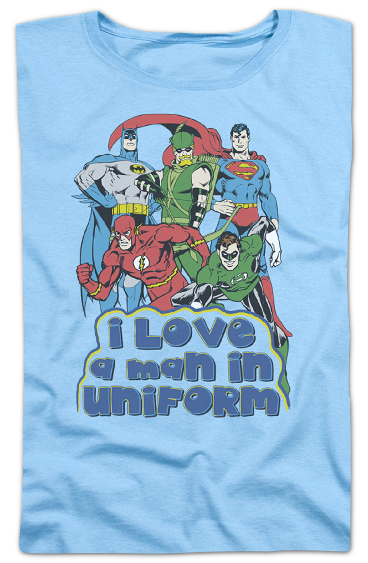 Womens I Love A Man In Uniform DC Comics Shirt product image 2
