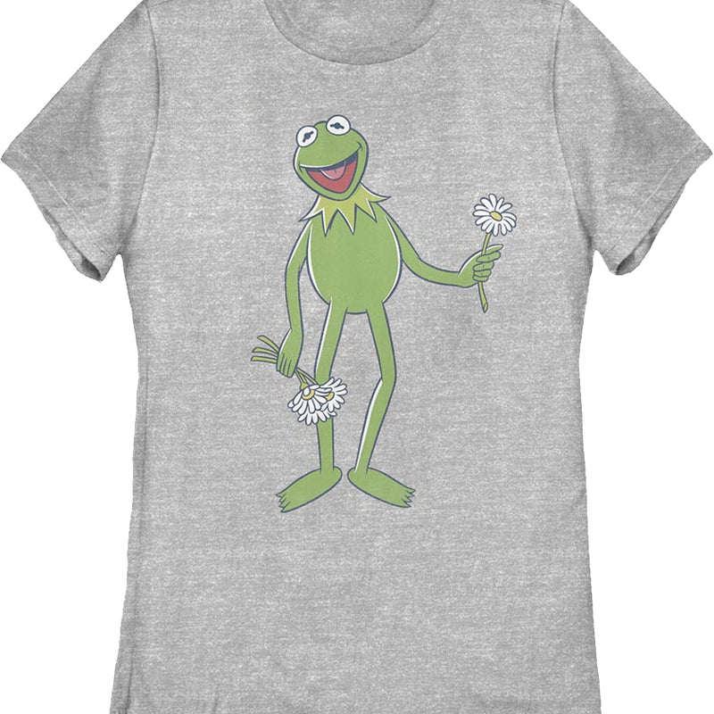 Gray Womens Kermit's Flowers Muppets Shirt product image 1