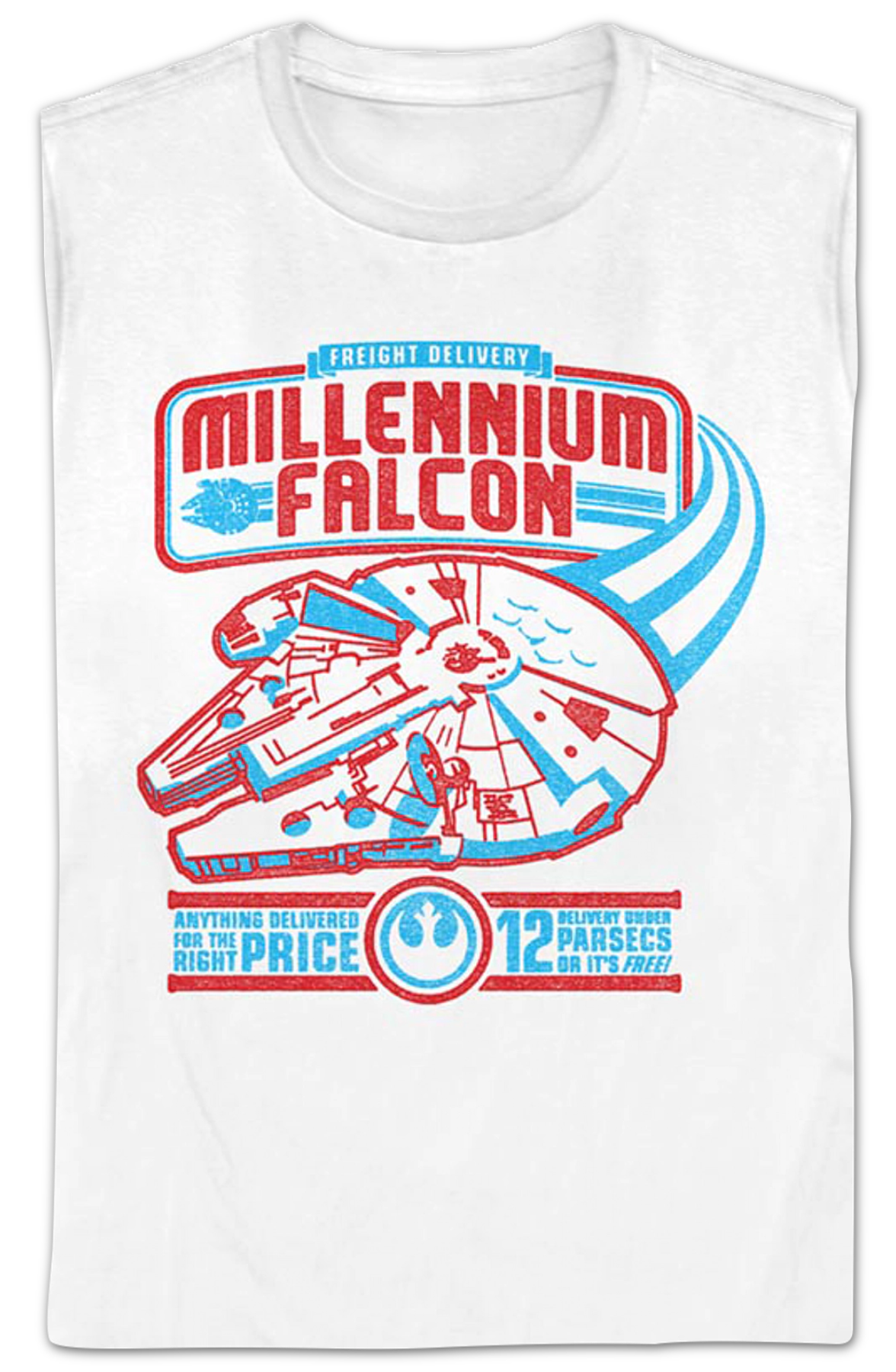 Womens Millennium Falcon Freight Delivery Star Wars Shirt product image 2