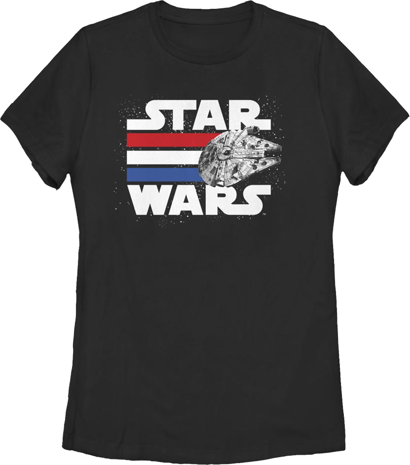Womens Millennium Falcon Red White Blue Stripes Star Wars product image 1