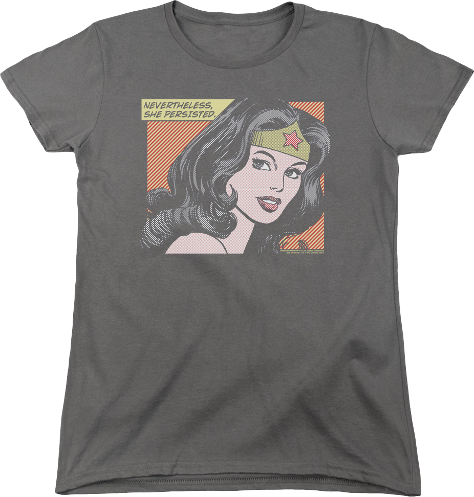 Womens Nevertheless She Persisted Wonder Woman Shirt product image 1