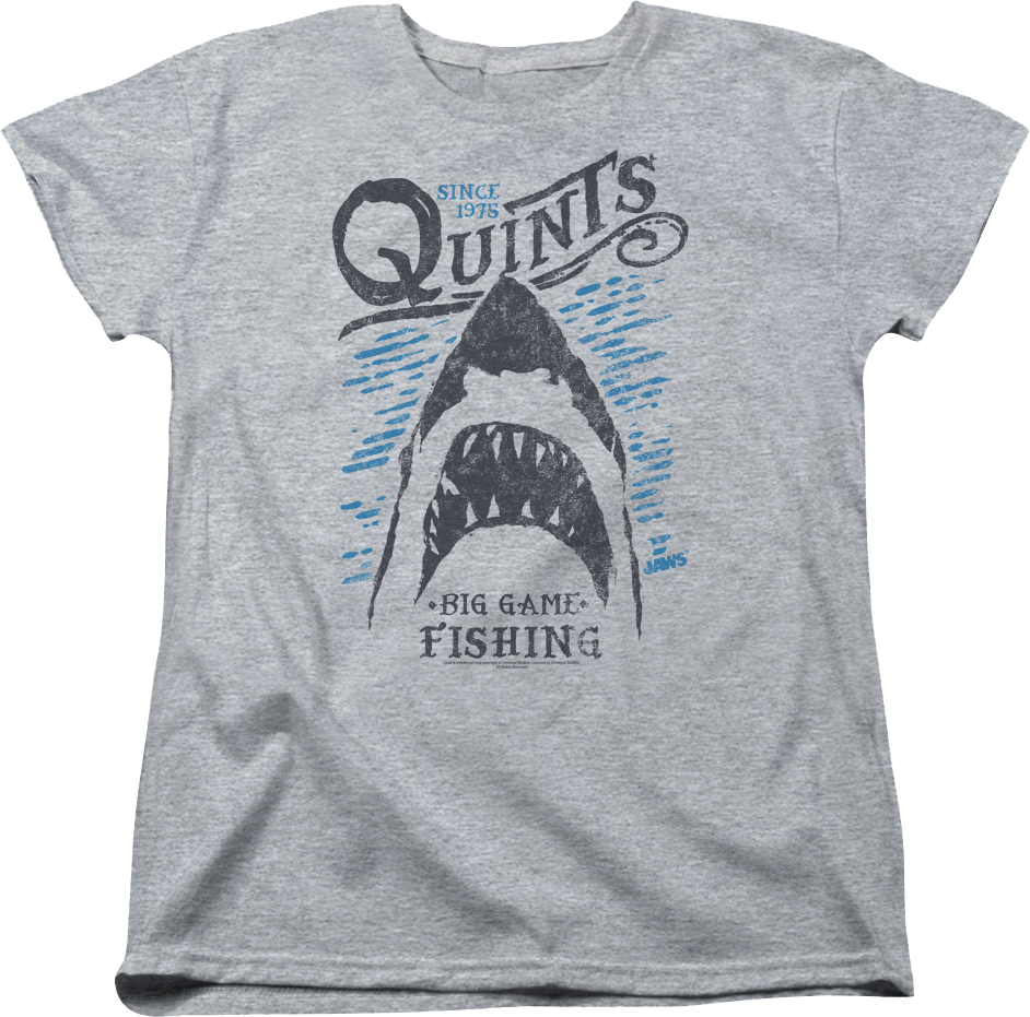 Womens Quint's Big Game Fishing Jaws Shirt product image 1