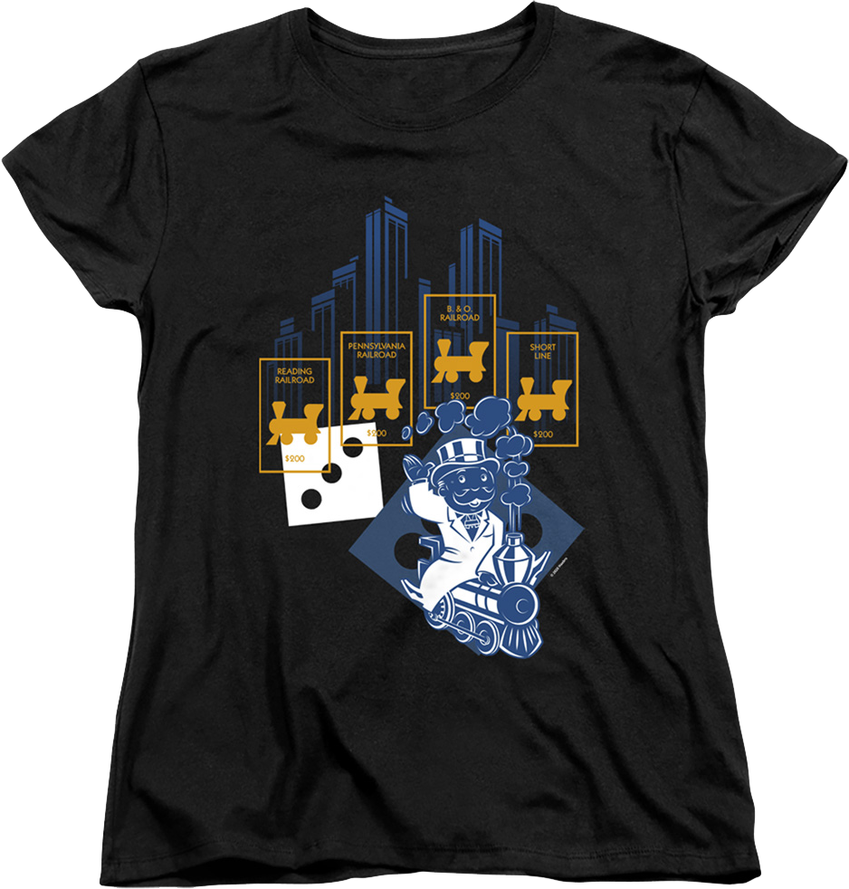 Womens Railroads Monopoly Shirt product image 1