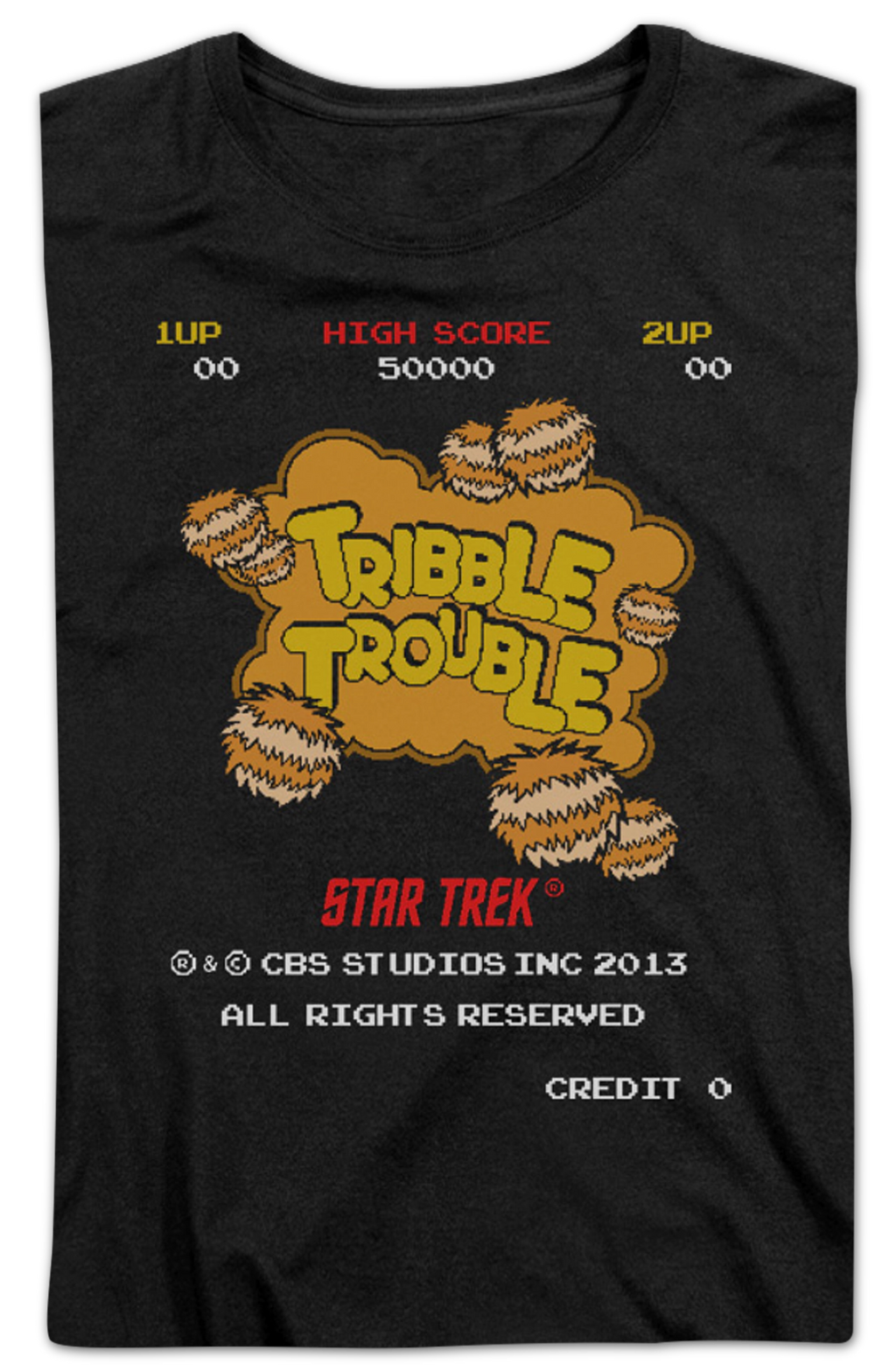 Womens Tribble Trouble Video Game Star Trek Shirt product image 2