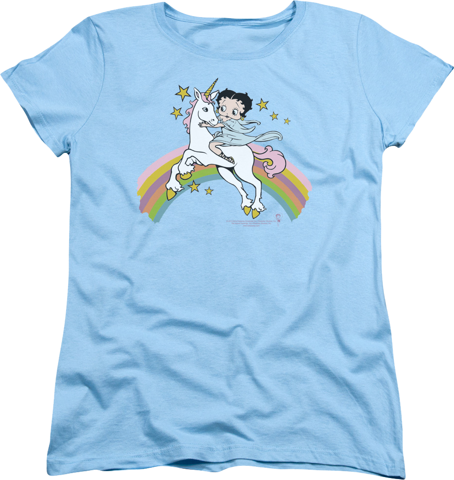 Womens Unicorn Betty Boop Shirt product image 1