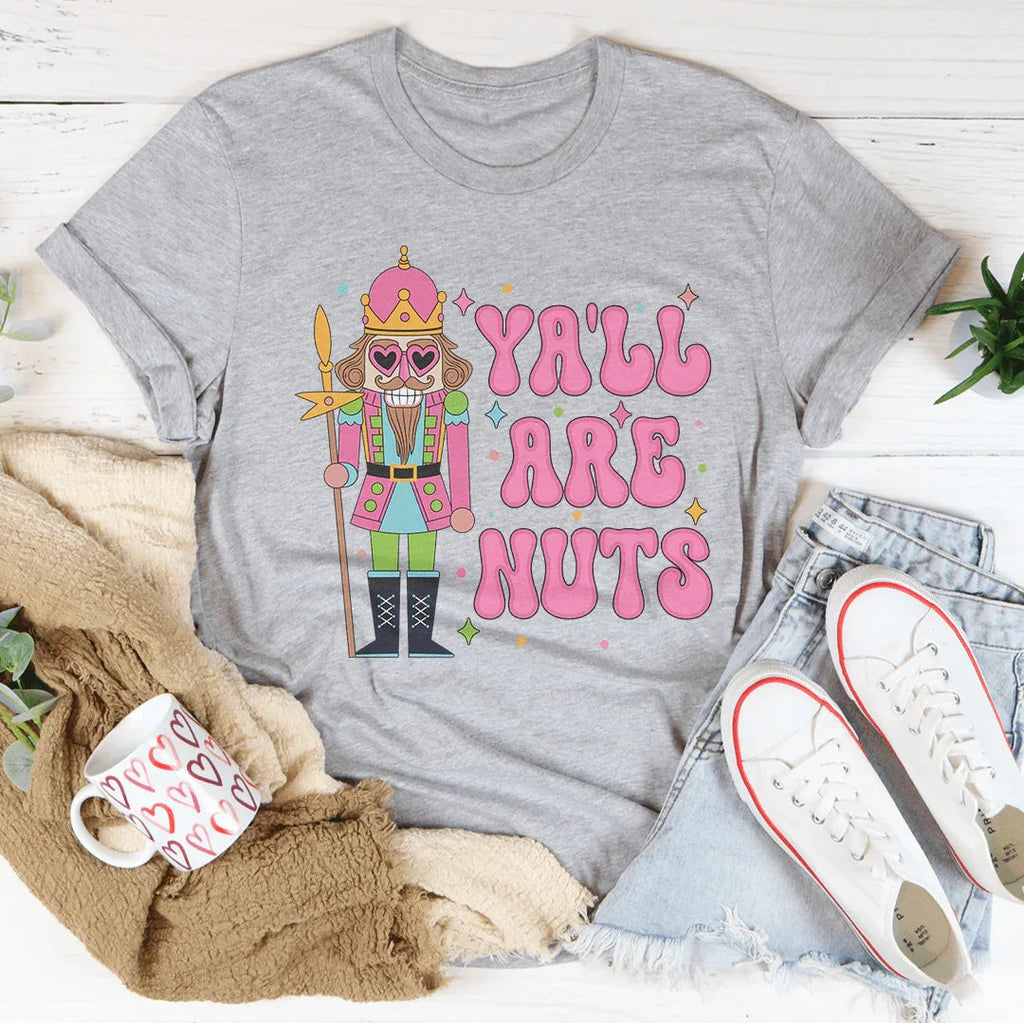 Ya'll Are Nuts Pink Tee product image 4