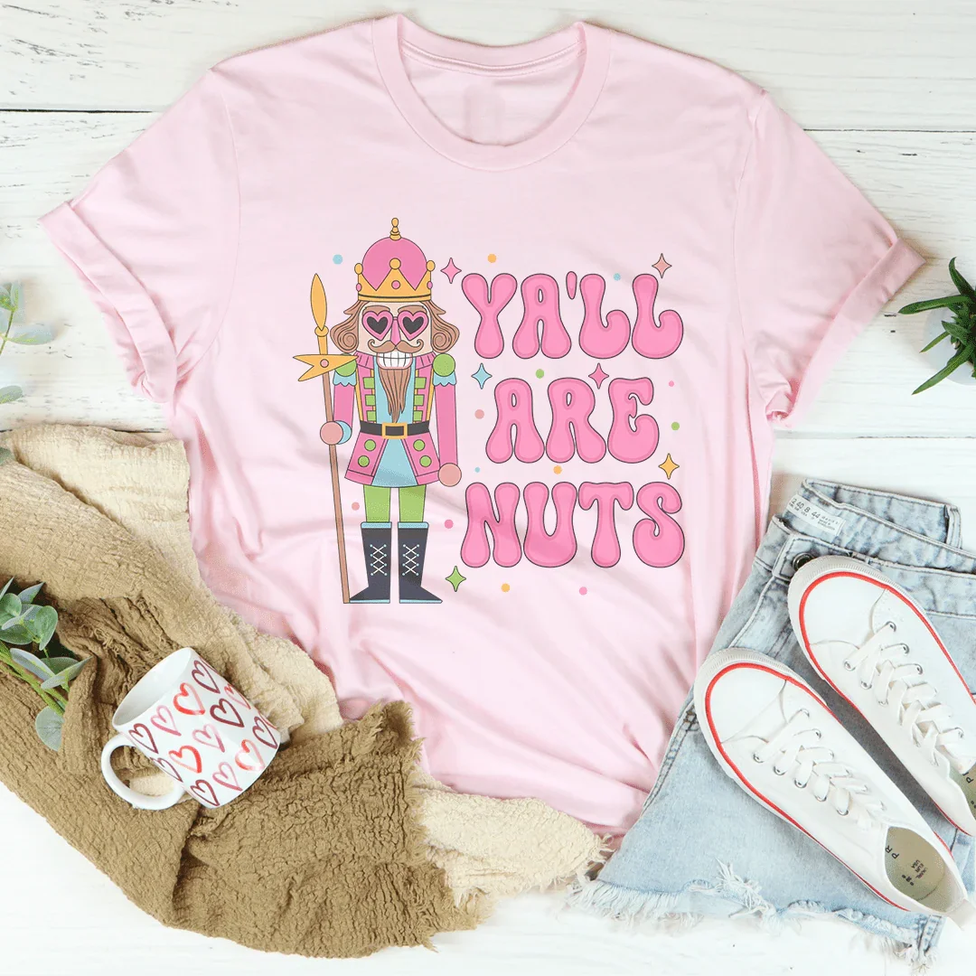 Ya'll Are Nuts Pink Tee product image 1