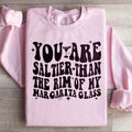 Sassy Cocktail Lover Graphic Crewneck – \"You Are Saltier Than The Rim Of My Margarita Glass\"