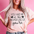 You Had Me At The Proper Use Of You're Tee product image 1