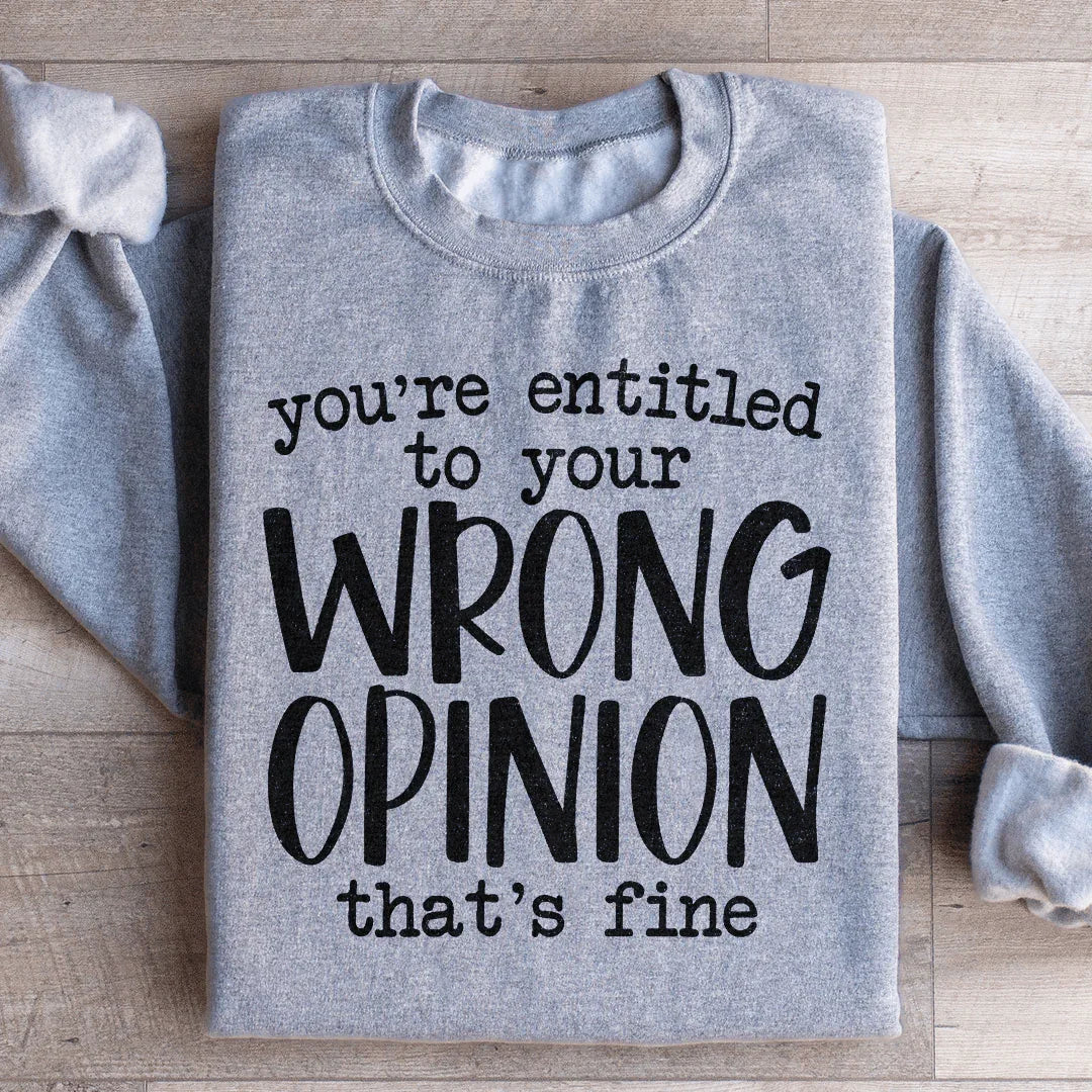 You're Entitled To Your Wrong Opinion Sweatshirt product image 1