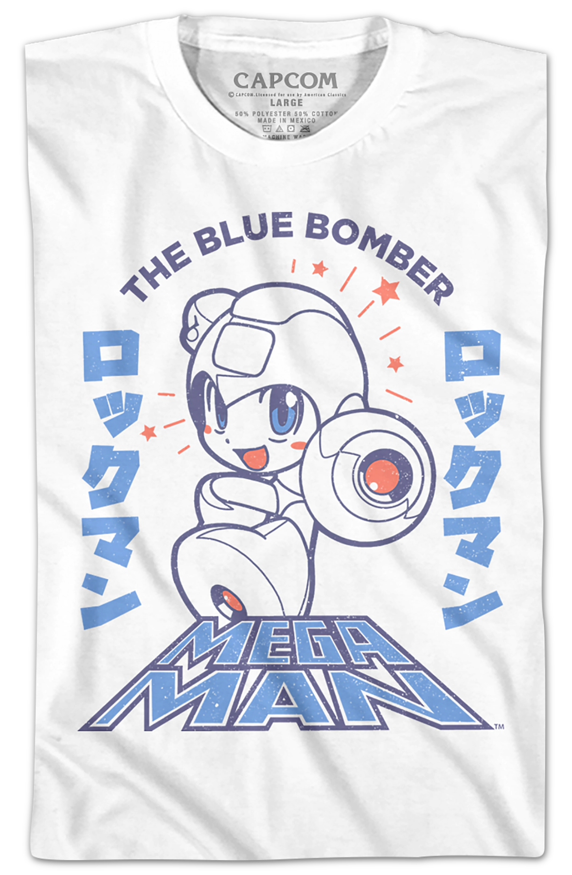 Youth Japanese Text Mega Man Shirt product image 2