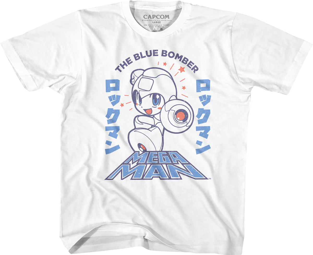 Youth Japanese Text Mega Man Shirt product image 1