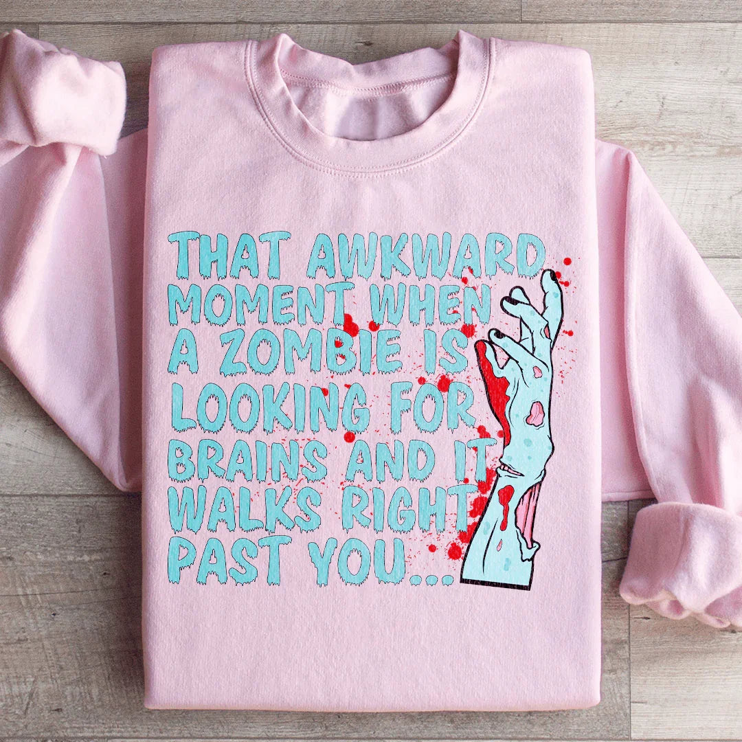 Zombie Looking For Brains Sweatshirt product image 4