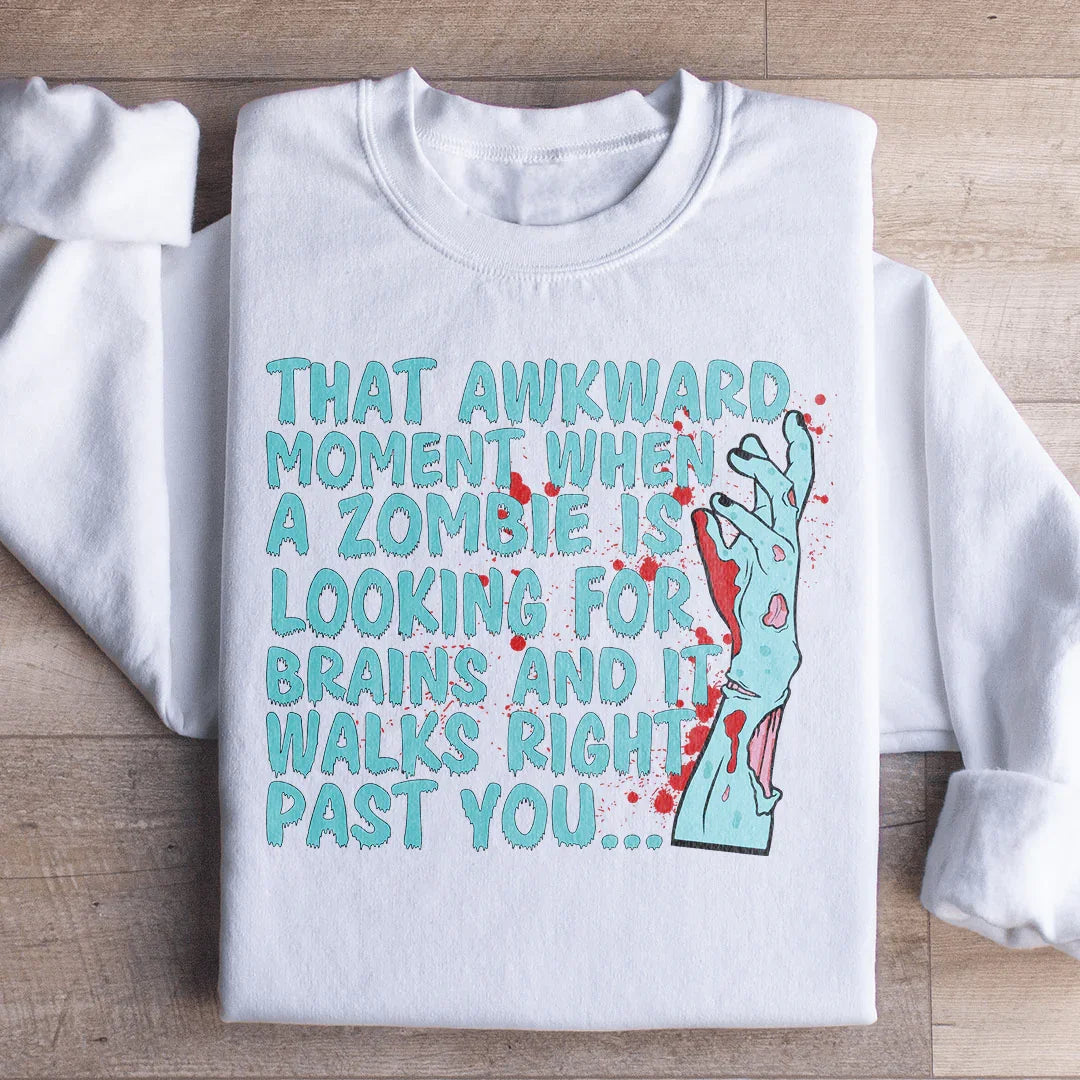 Zombie Looking For Brains Sweatshirt product image 5